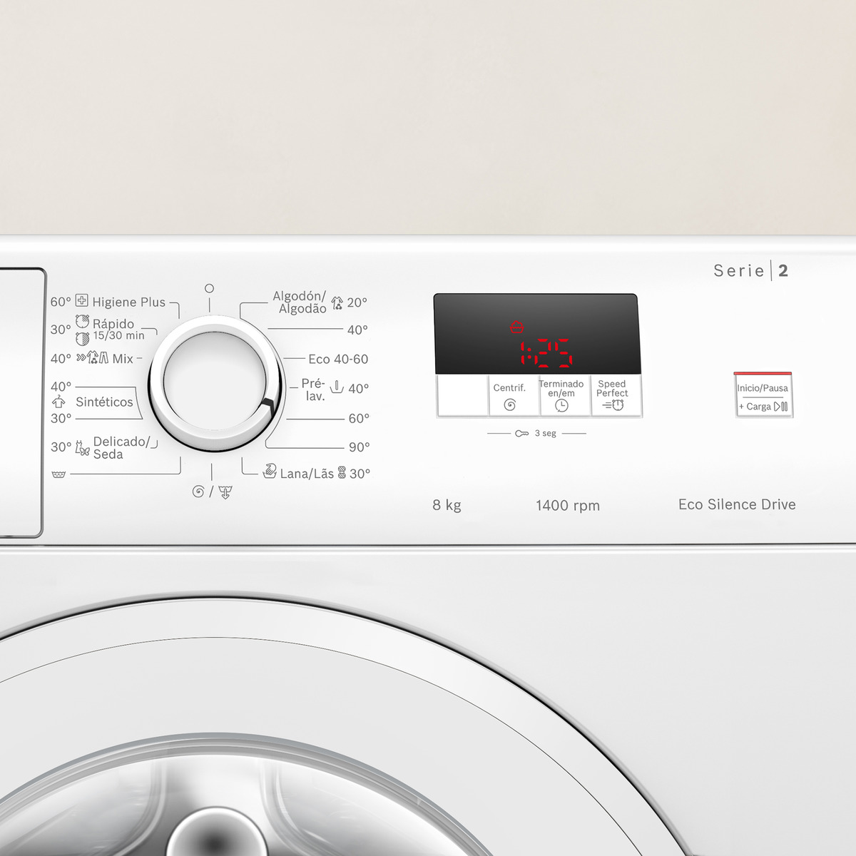 Máquina de Lavar Roupa Bosch Serie 2 WGE03400EP Carga Frontal de 8 kg e 1400 rpm - Branco Branco-5