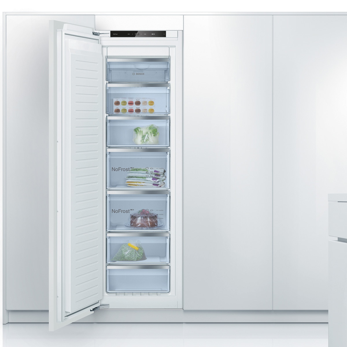 Arca Congeladora Vertical Encastrável Bosch Serie 6 GIN81ACE0 No Frost, Fecho Softclose de 177,2 cm - Branco Branco-3