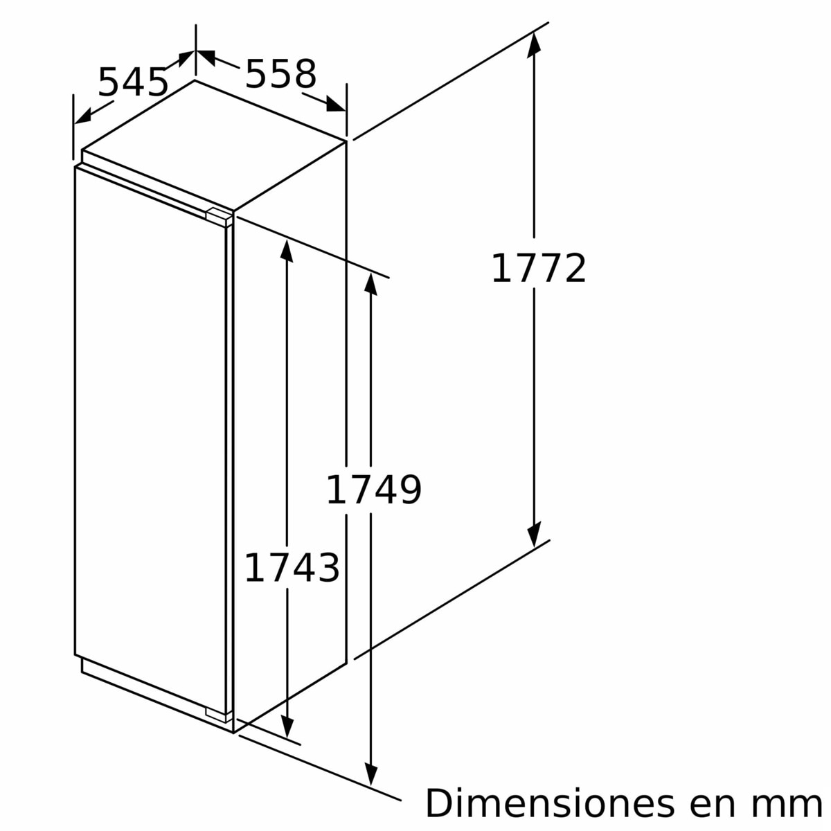 Arca Congeladora Vertical Encastrável Bosch Serie 6 GIN81ACE0 No Frost, Fecho Softclose de 177,2 cm - Branco Branco-2
