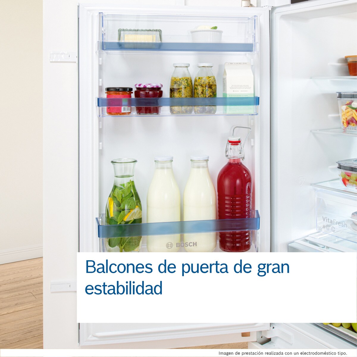 Frigorífico de 1 Porta Encastrável Bosch Serie 6 KIR81ADD0 VitaFresh, Fecho Softclose e de 177,5 cm - Branco Branco-8