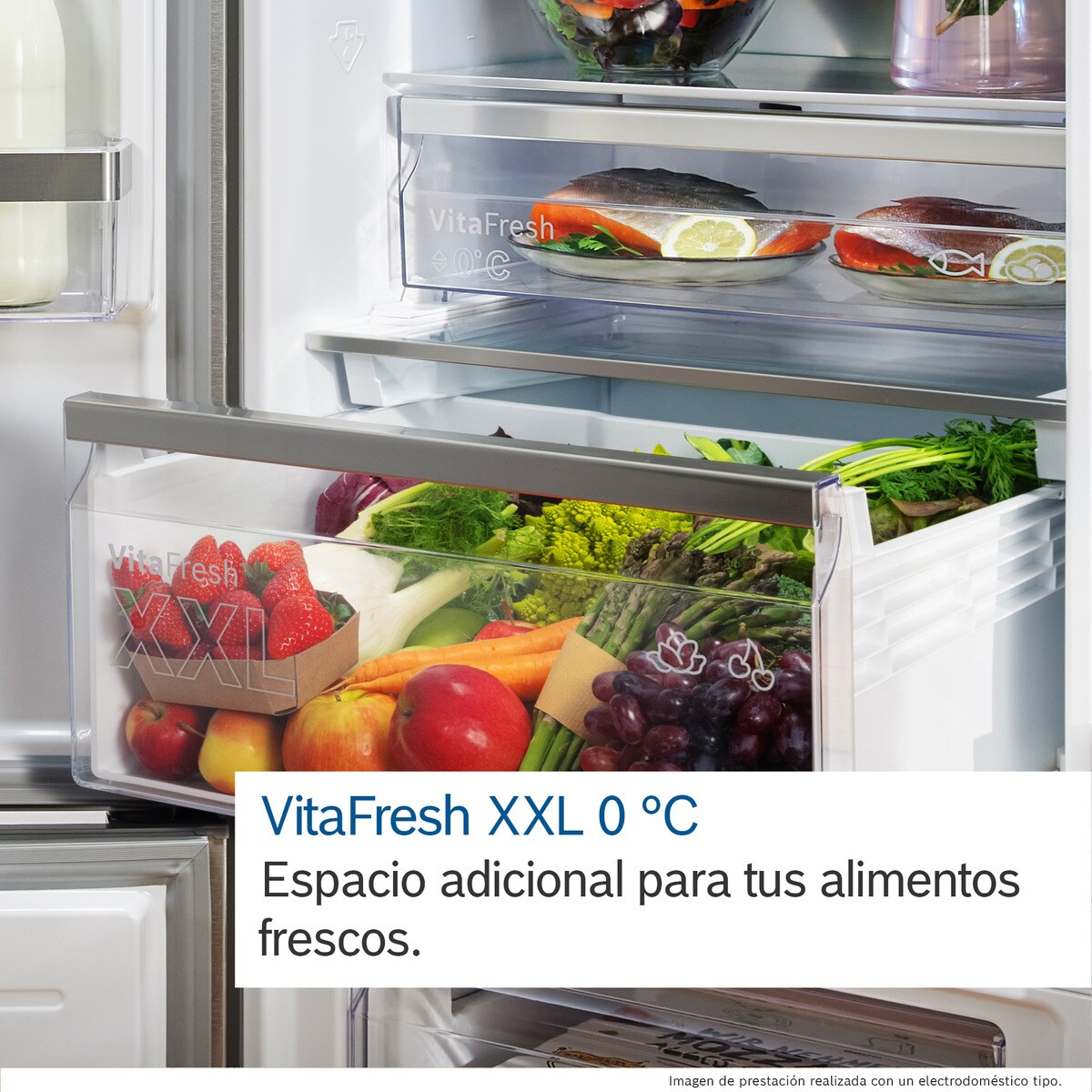 Frigorífico de 1 Porta Encastrável Bosch Serie 6 KIR81ADD0 VitaFresh, Fecho Softclose e de 177,5 cm - Branco Branco-6