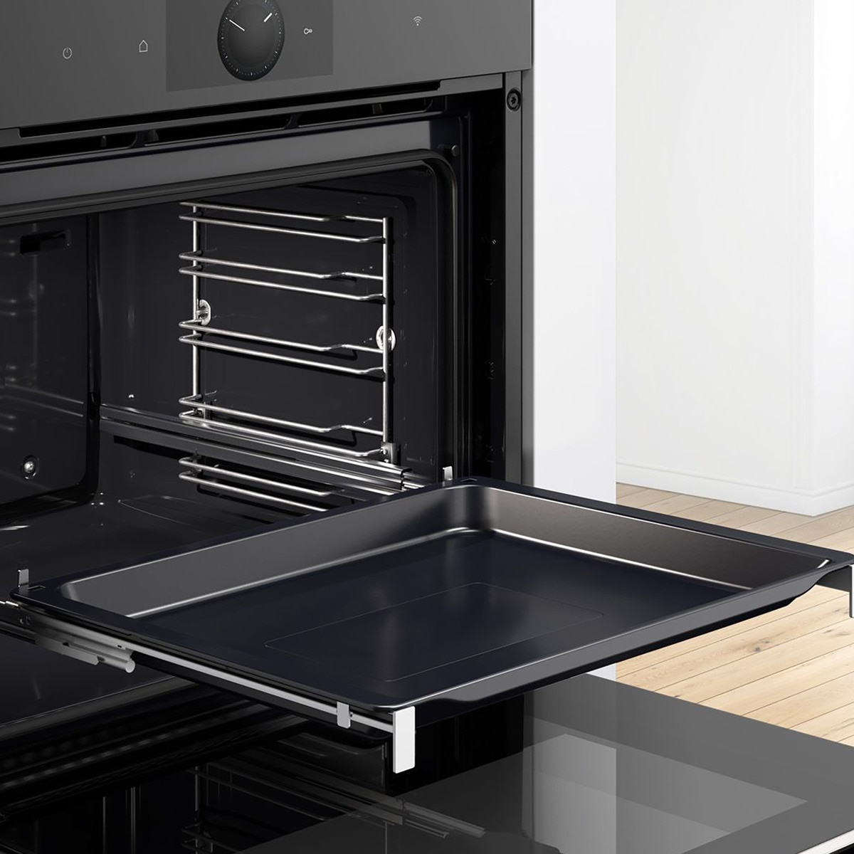 Raíl teléscopico Bosh para hornos - HEZ638000 Acero Inox-2