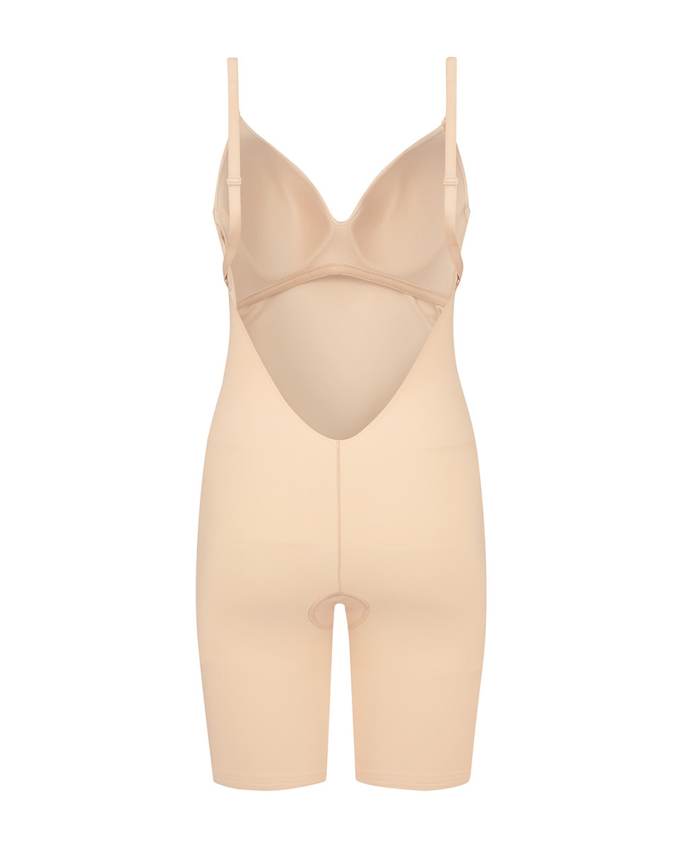 Body Curto com Costas Decotadas Bege-6