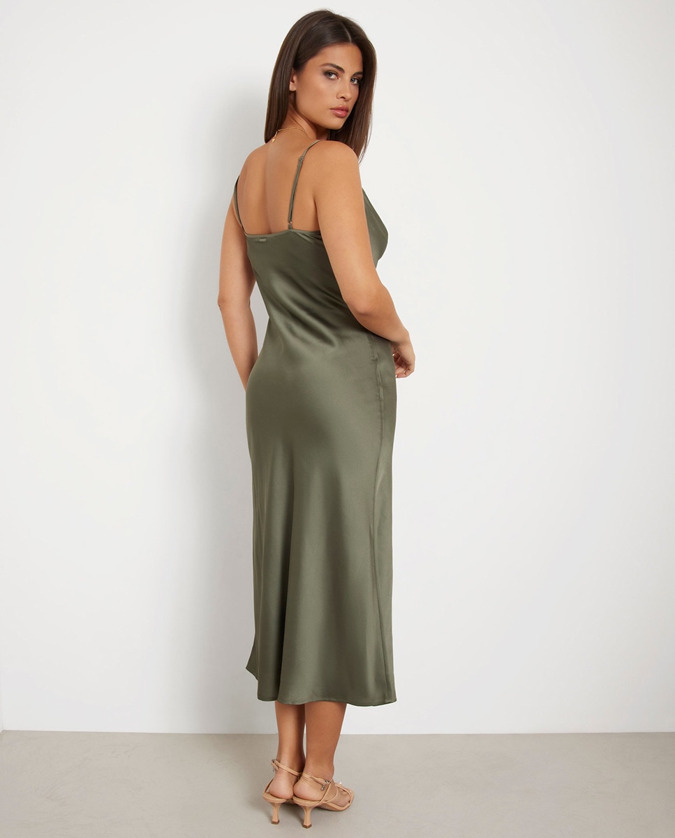 Vestido comprido Verde Água-2