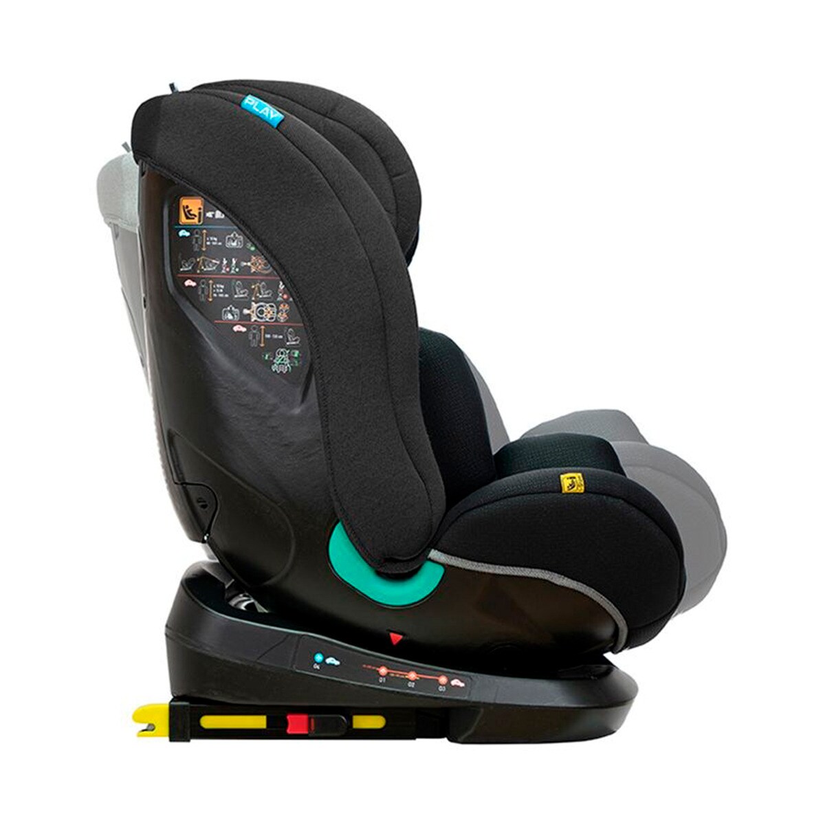 Silla de coche evolutiva Four I-Size (40-135cm) Negro-3