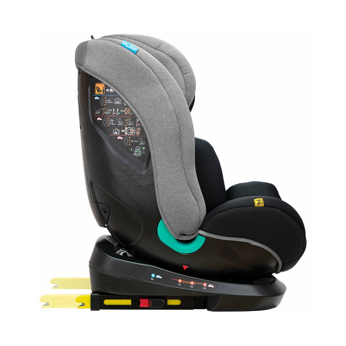 Silla de coche evolutiva Four I-Size (40-135cm) Gris-7