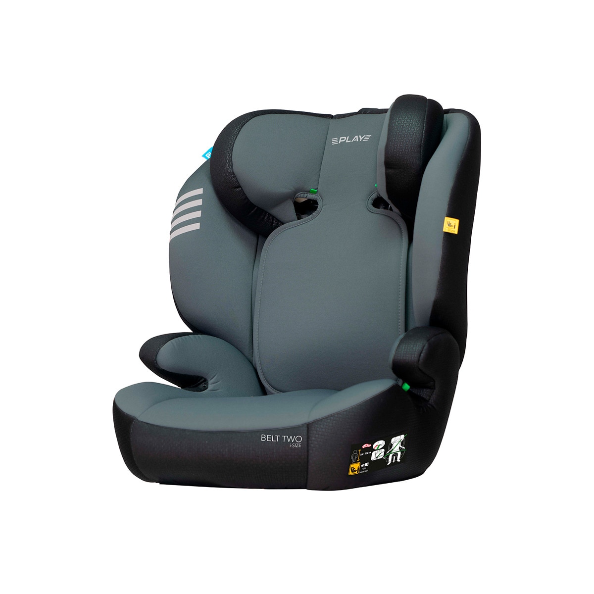 Silla de coche Belt Two I-Size (100-150cm) Gris-1