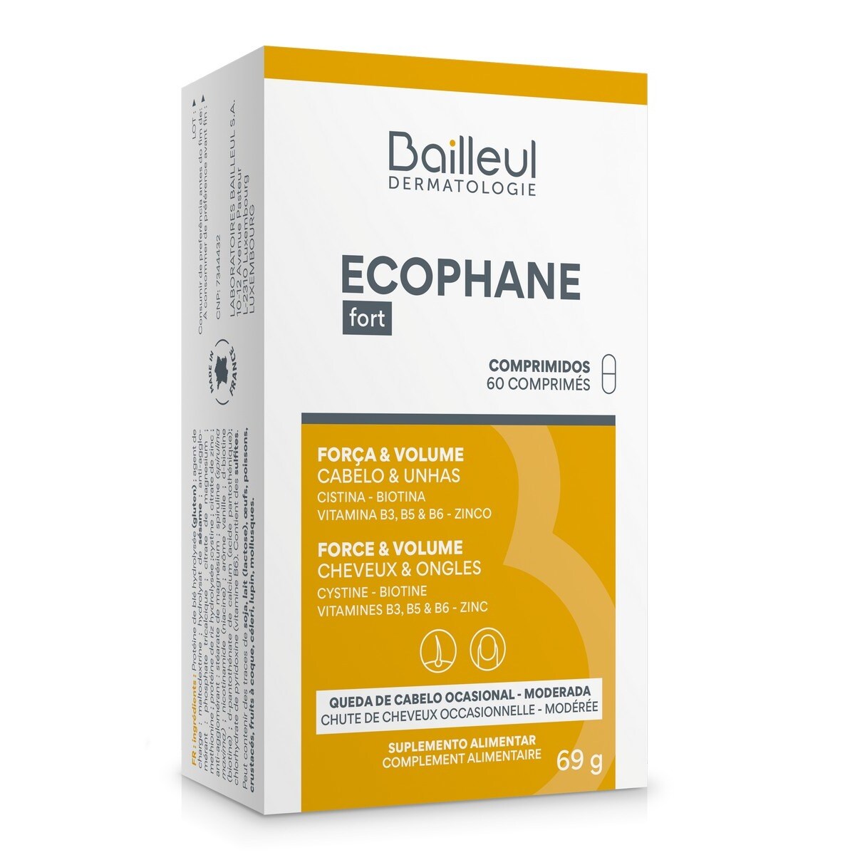 Suplemento Alimentar Ecophane Unhas e Cabelos - 60 Comp. 1