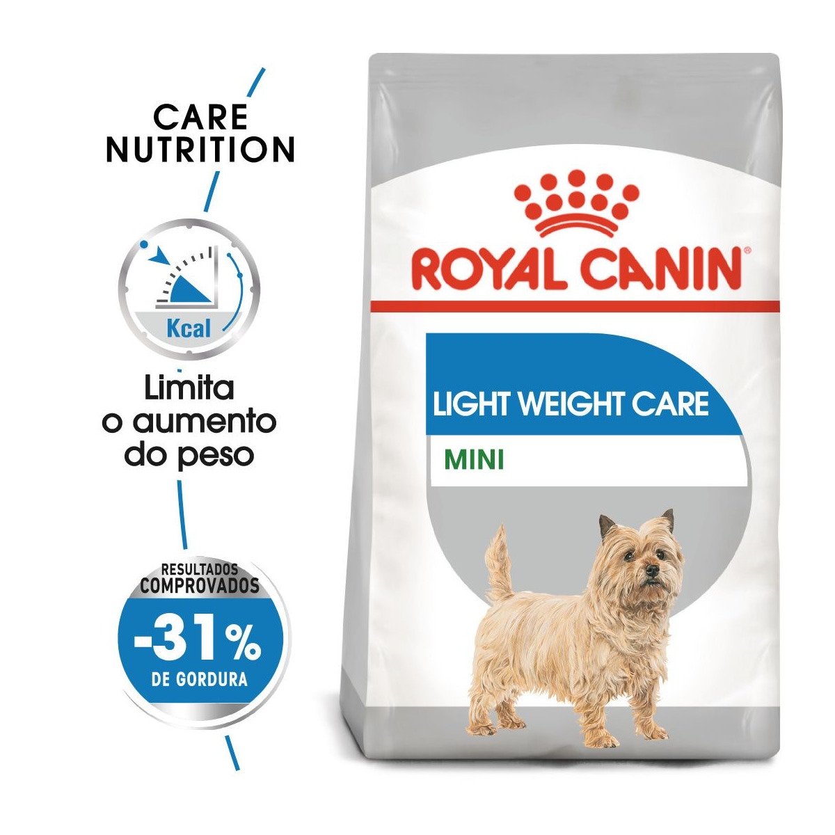Alimento Seco para Cão Mini Light até aos 10 kg embalagem 8 kg