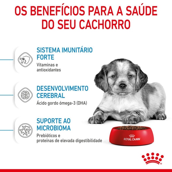 Ração para Cão Médio Junior a Partir dos 12 Meses dos 11 aos 25 kg embalagem 4 kg