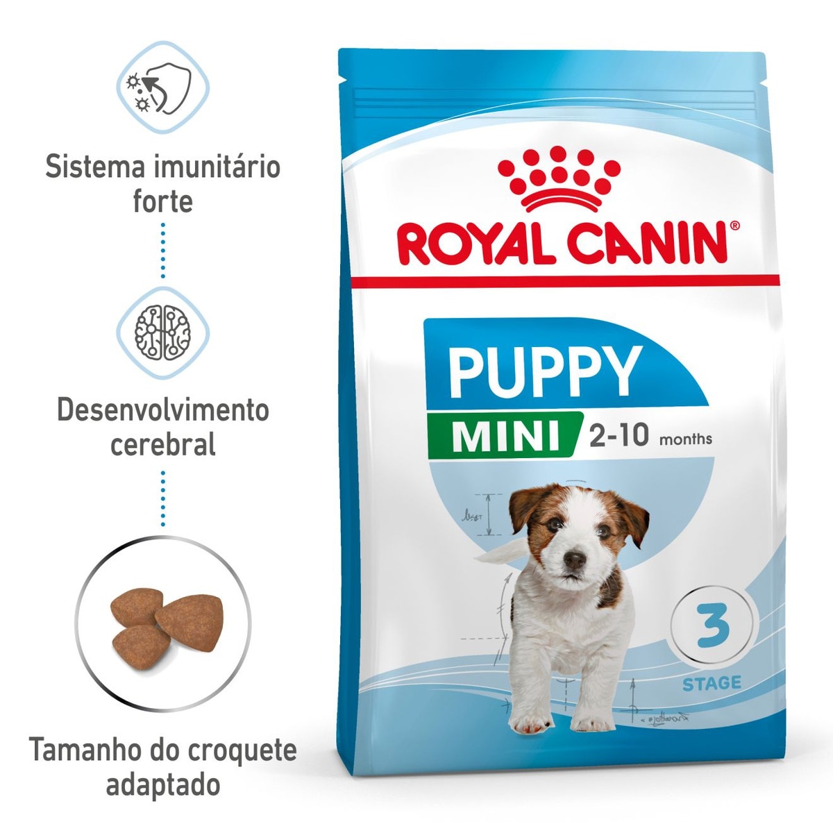 Ração para Cão Mini Junior a Partir dos 10 Meses com Mais de 10 kg embalagem 800 g