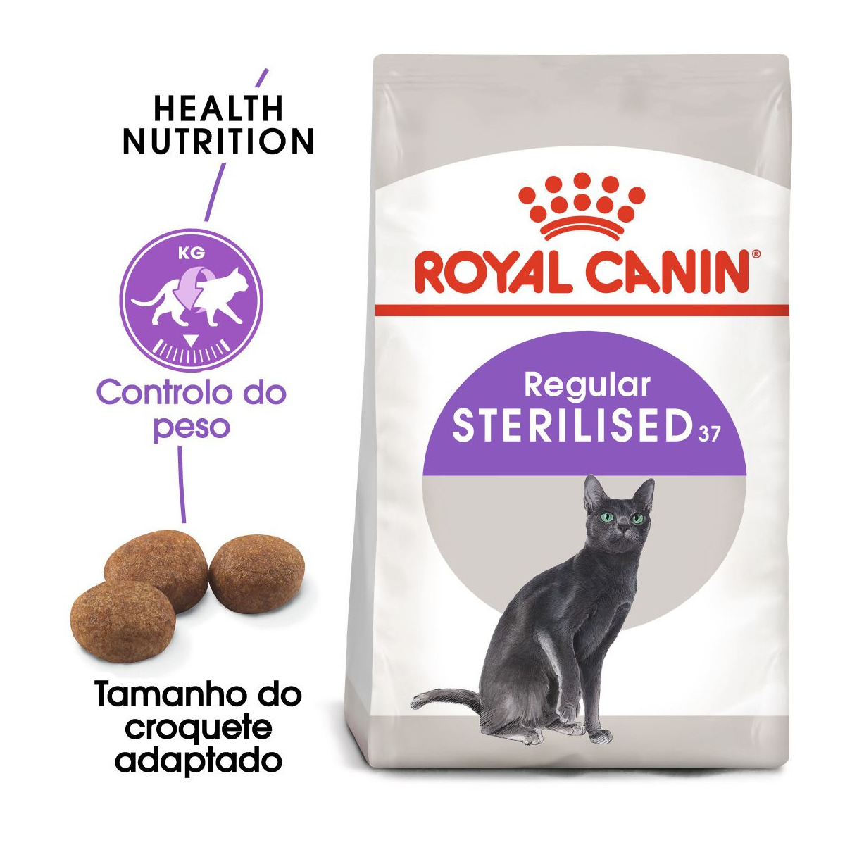 Ração para Gato Esterilizado 37 embalagem 2 kg