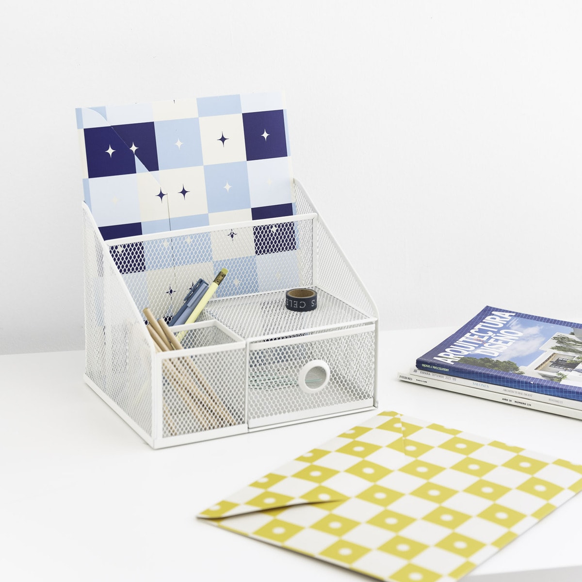 Conjunto de 2 pastas tipo envelope Akalia Kokonote Azul Azul / Amarelo-4