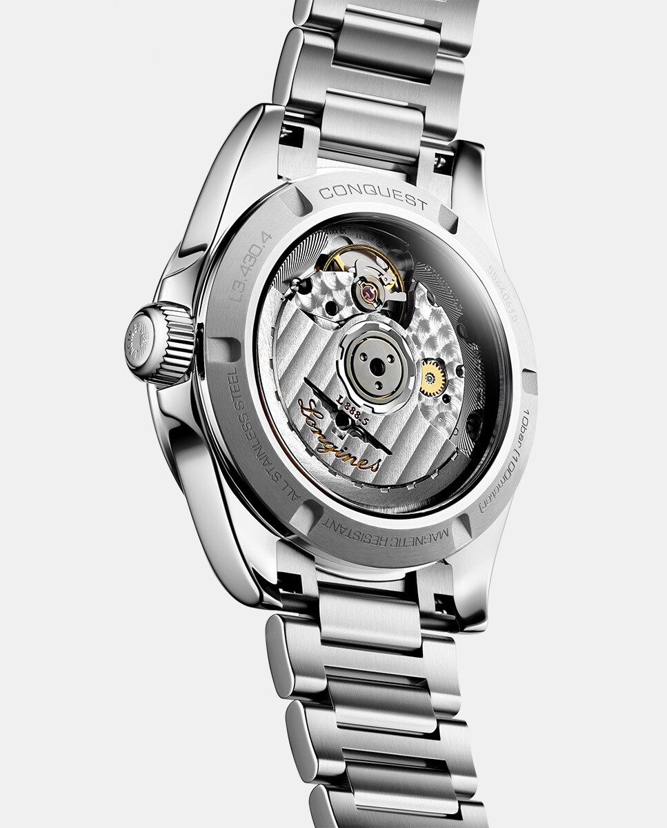 Relógio Conquest L34304026 Automático de Aço Prata-2