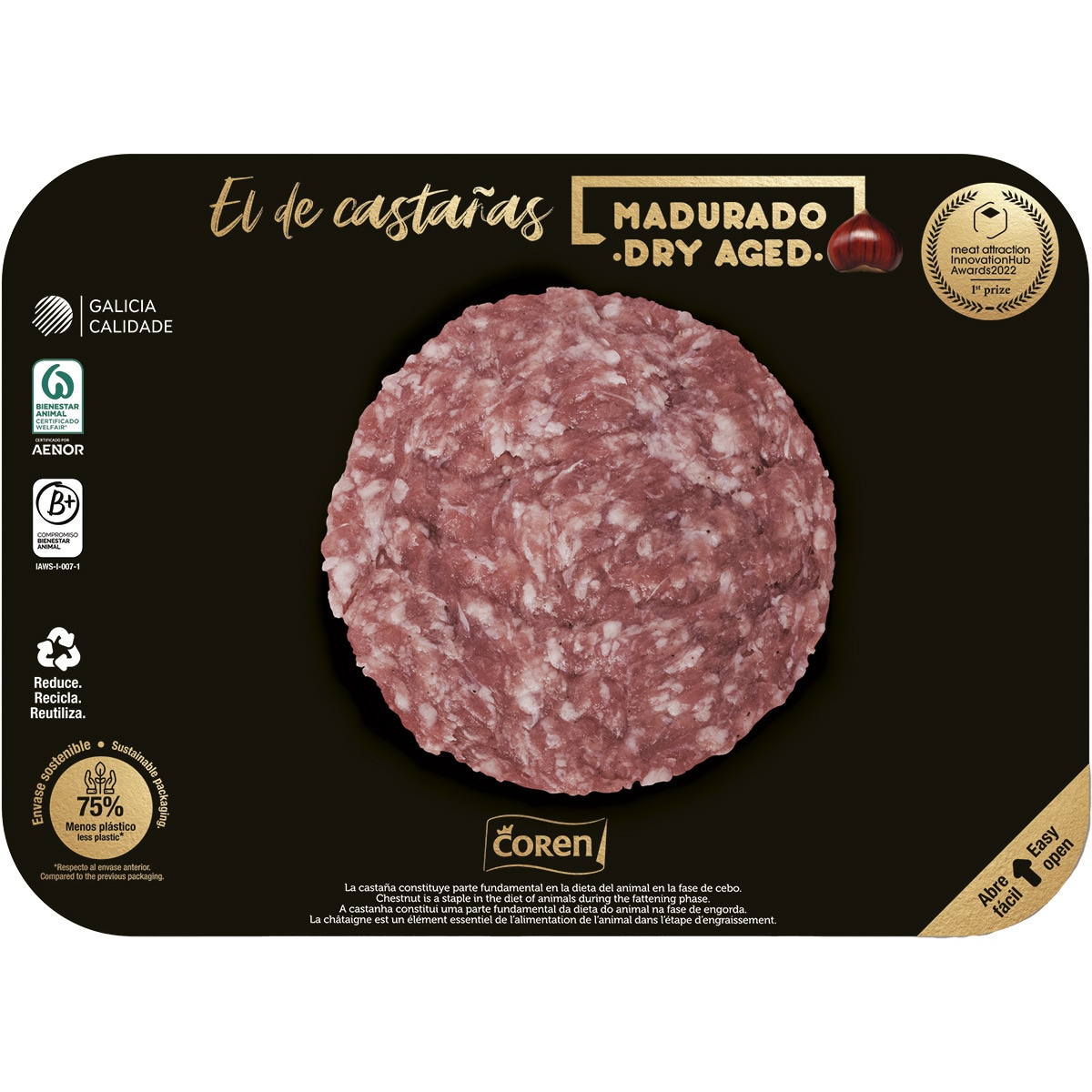 hamburguesa de cerdo madurado Selecta Dry Aged bandeja 180 g