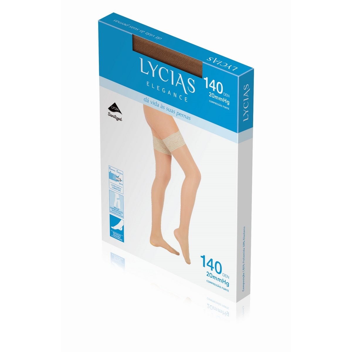Meias Lycias Elegance 140DEN - Nudo 1