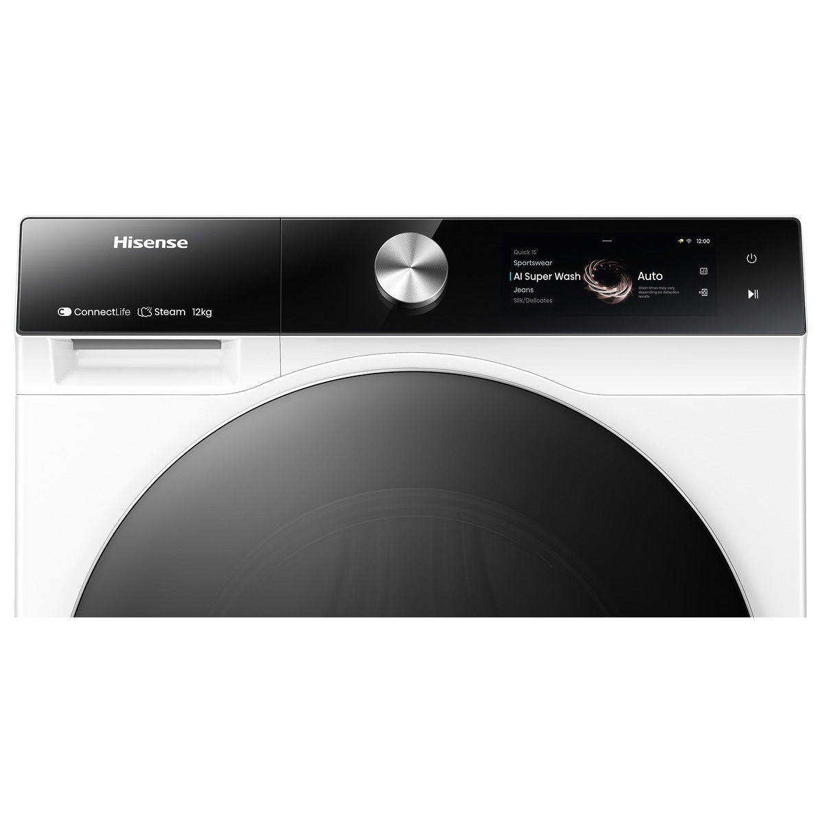 Lavadora Hisense 12 kg / 1.400 rpm, Wifi, Sistema Anticrease,Serie 7S- WF7S1247BW Blanco-4