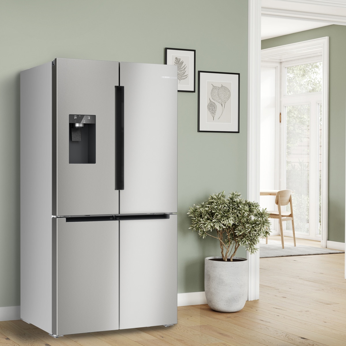 Frigorífíco americano Bosch Total No Frost, con dispensador -  KFD96APEA Acero-5