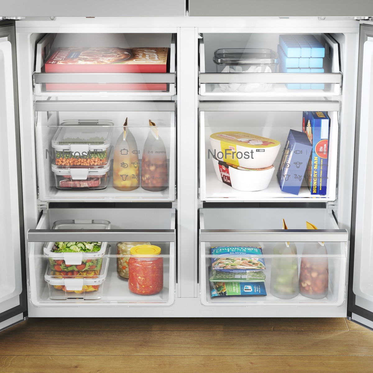 Frigorífíco americano Bosch Total No Frost, con dispensador -  KFD96APEA Acero-7