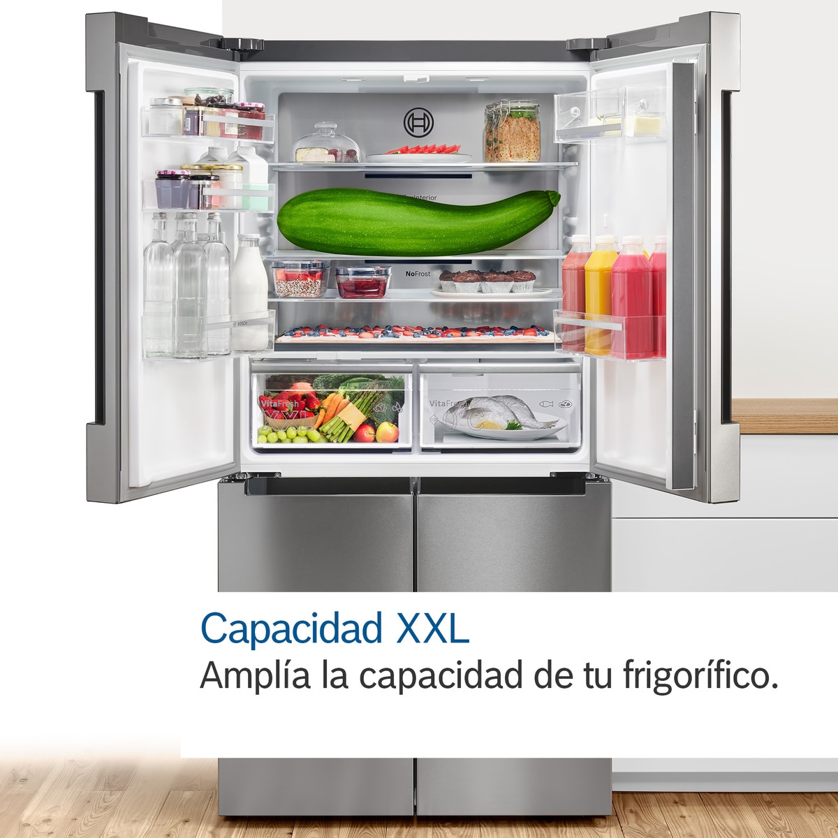 Frigorífíco americano Bosch Total No Frost, con dispensador -  KFD96APEA Acero-13