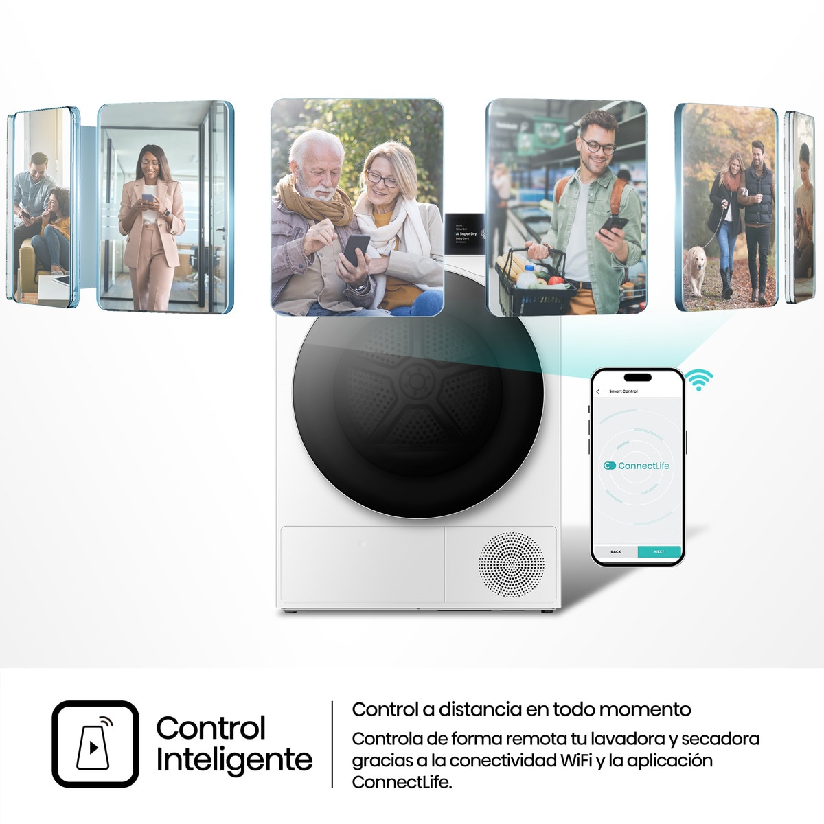 Secadora Hisense 10 kg, Bomba de calor, Condensación Serie 7S - DH7S107BW Blanco-7