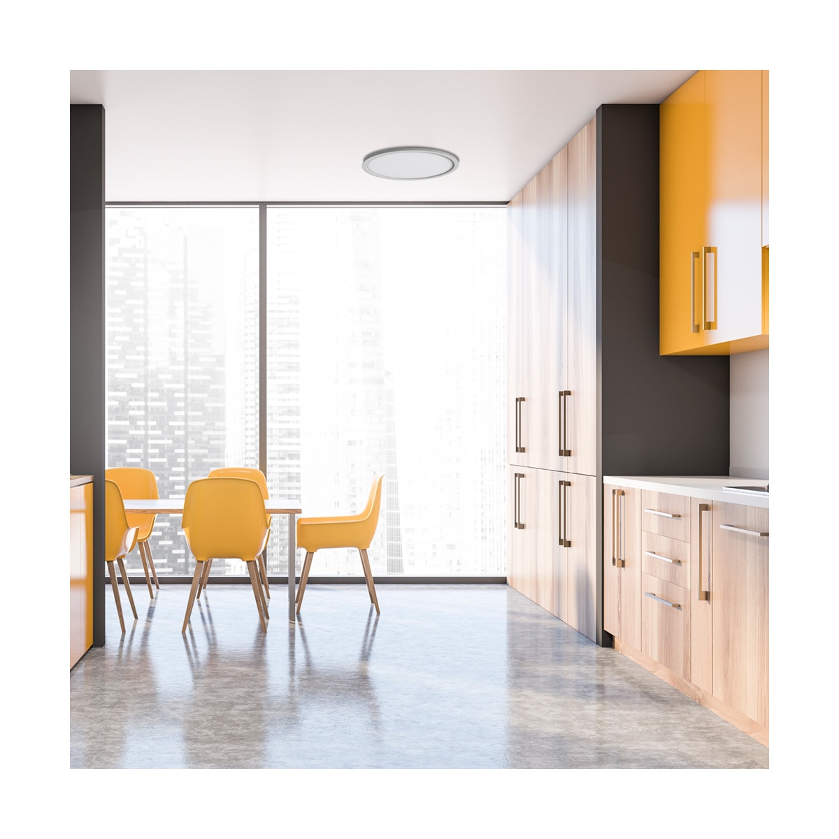 Panel LED Superficie Redondo 45 W 5400 lm Gris-4