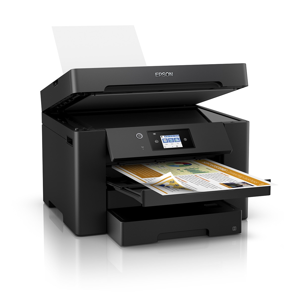 Impresora Multifunción tinta Epson WorkForce WF-7830DTWF, Wi-Fi, Fax e impresión A3 Negro-2