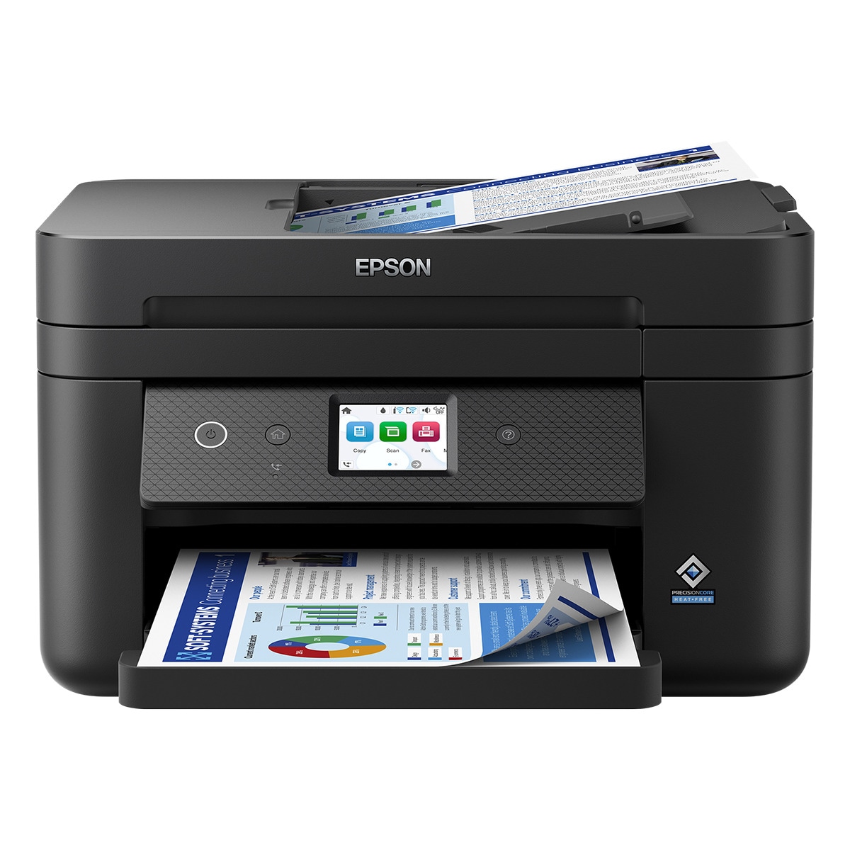 Impresora Multifunción tinta Epson Workforce WF-2960DWF, Fax y Wi-Fi Negro-1