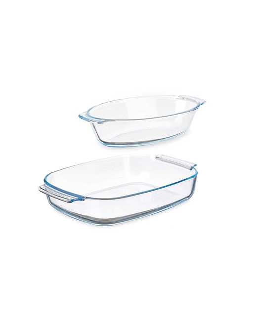 Imagen 0 de Set 2 bandejas borosilicato 700/2000ml