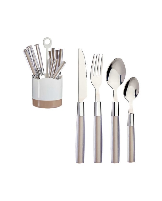 Imagen 0 de Set 16 cubiertos acero inoxid mango ps