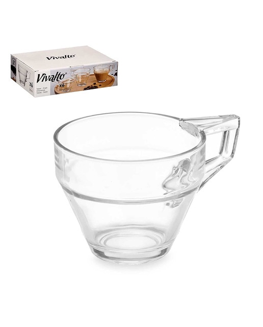 Imagen 0 de Pack 6 tazas café con leche 200ml