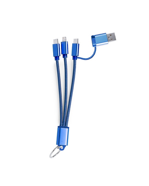 Imagen 0 de Cable cargador triple conexión Micro USB, Tipo C y Lightning 5V DC 2
