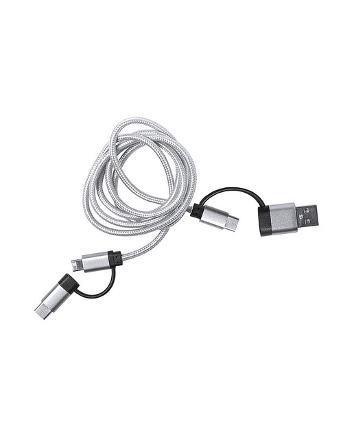 Imagen 0 de Cable cargador conexión Micro USB, Tipo C y Lightning 5V DC 2