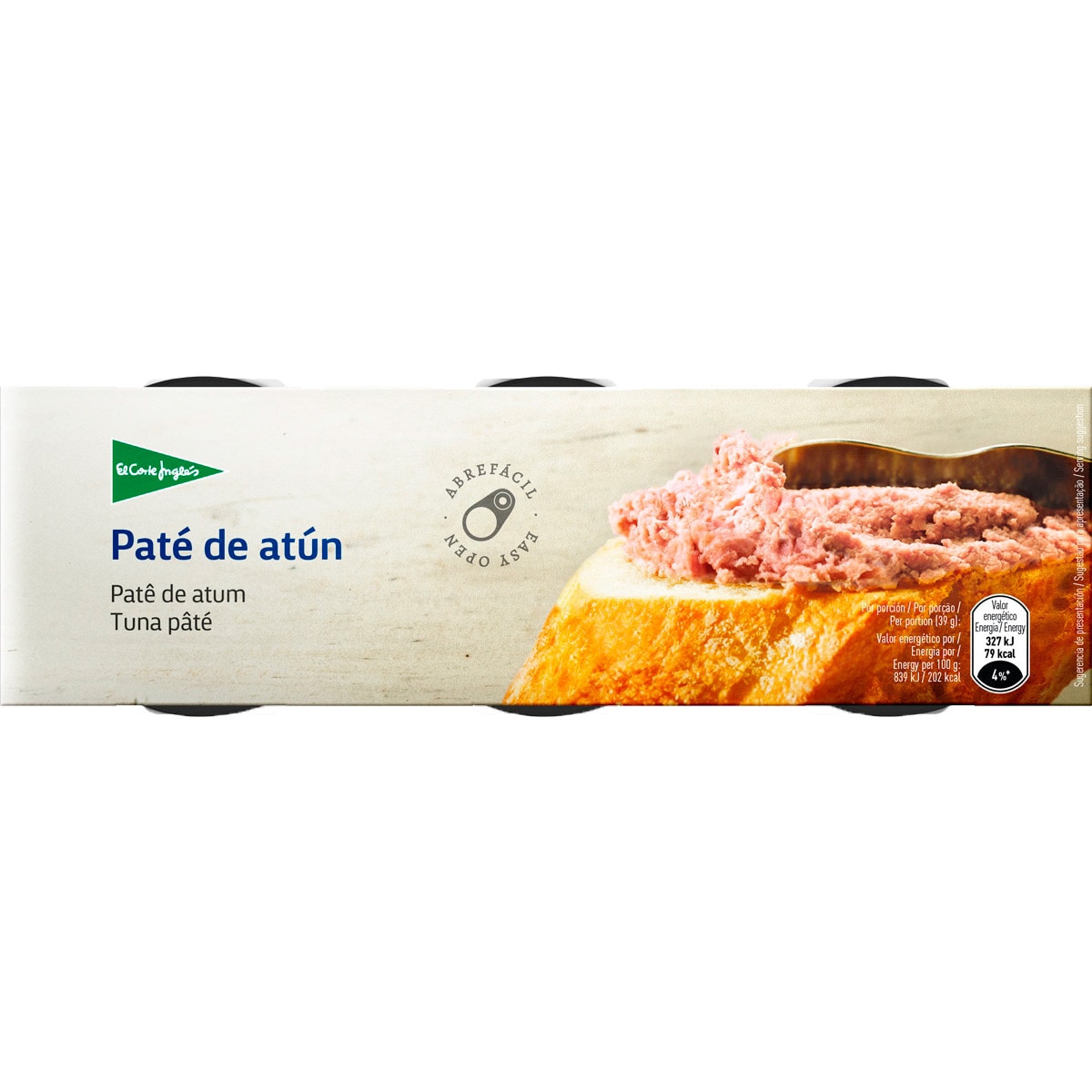 Paté de Atum Pack 3 unidades embalagem 234 g