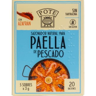 Tempero Natural para Paella de Peixe 5 unidades embalagem 15 g - Pote