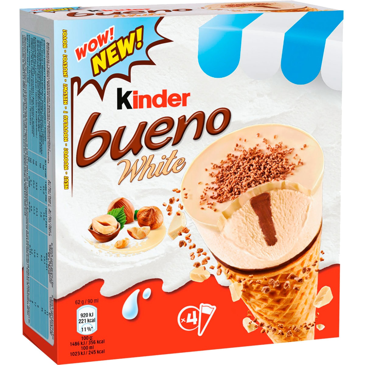Gelado Bueno White Pack unidades embalagem 360 ml
