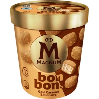 Magnum Gelado Bombons Gold Caramelo Billion embalagem 204 ml - Olá
