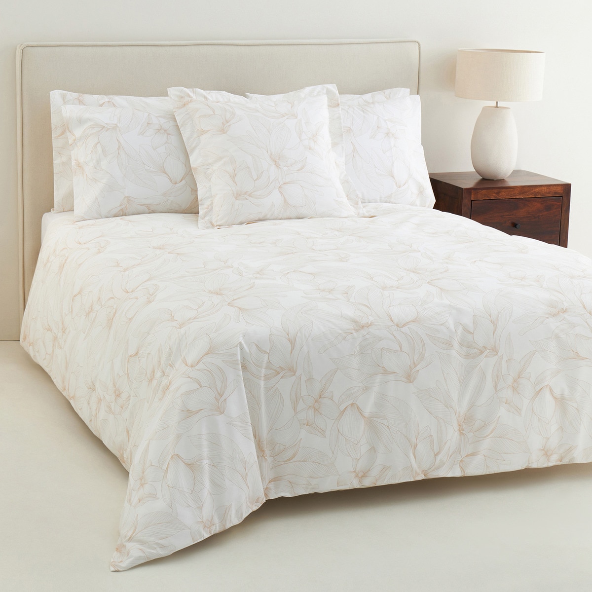 Juego de funda nórdica algodón Amy El Corte Inglés Beige-1