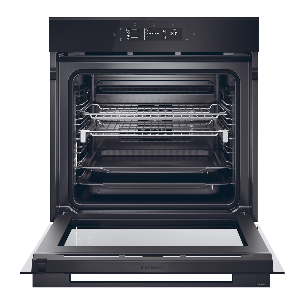 Horno multifunción Haier pirolítico, con guía telescópica - H6 ID46G3YTB Negro-2
