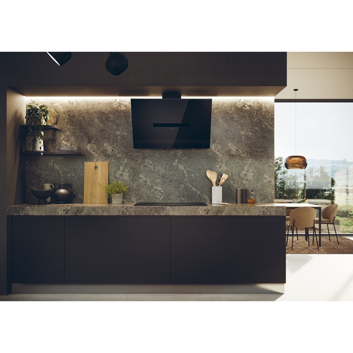 Campaña decorativa Haier 4 velocidades - HADG9CBS4B Negro-6