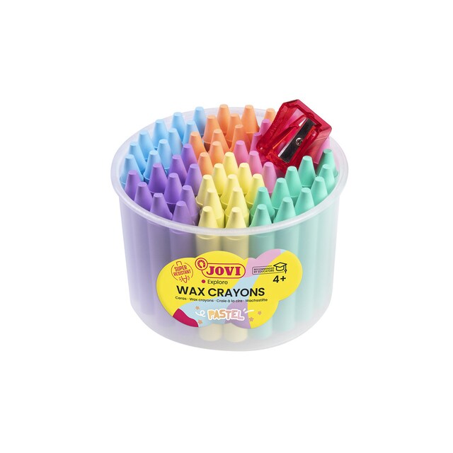 Imagen 0 de WAX CRAYONS JUMBO 60 ceras Jovi Pastel