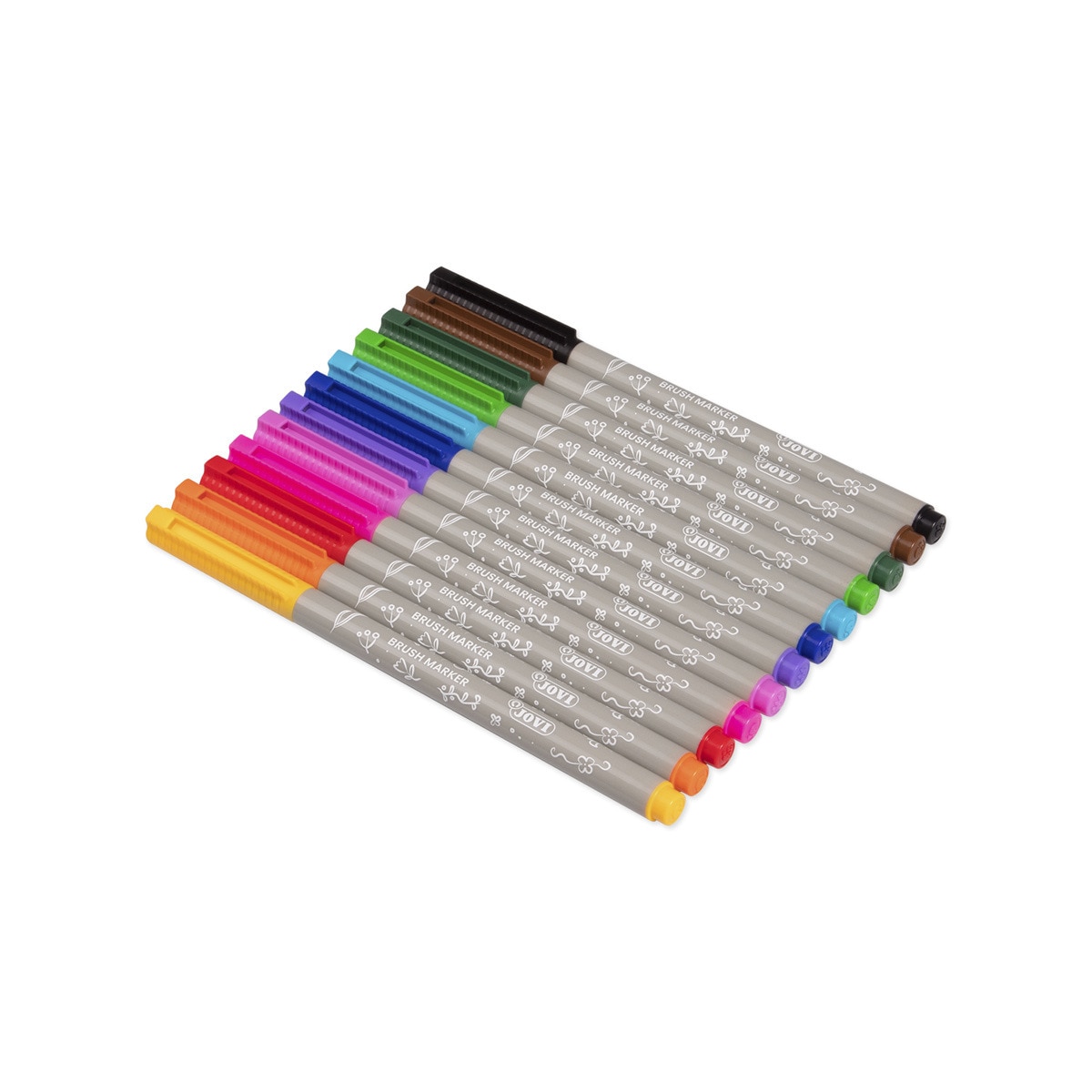 BRUSH MARKER 12 rotualdores Jovi Multicolor Multicolor-4
