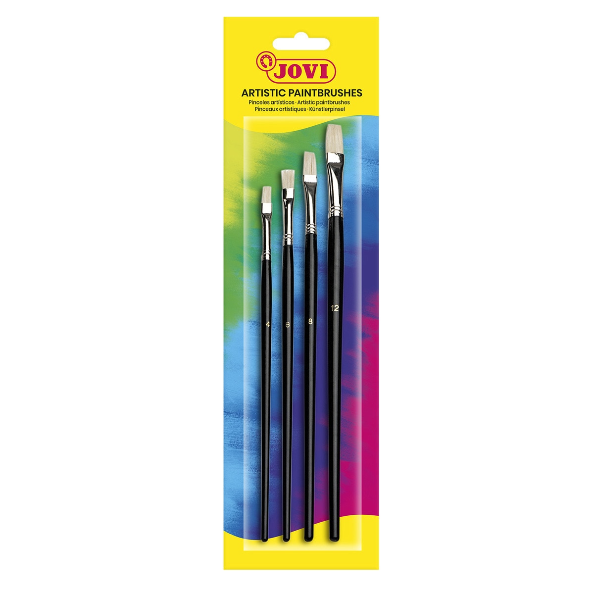 ESCOVAS ARTÍSTICAS - tamanhos 4, 6, 8, 12 Jovi Preto Preto-1