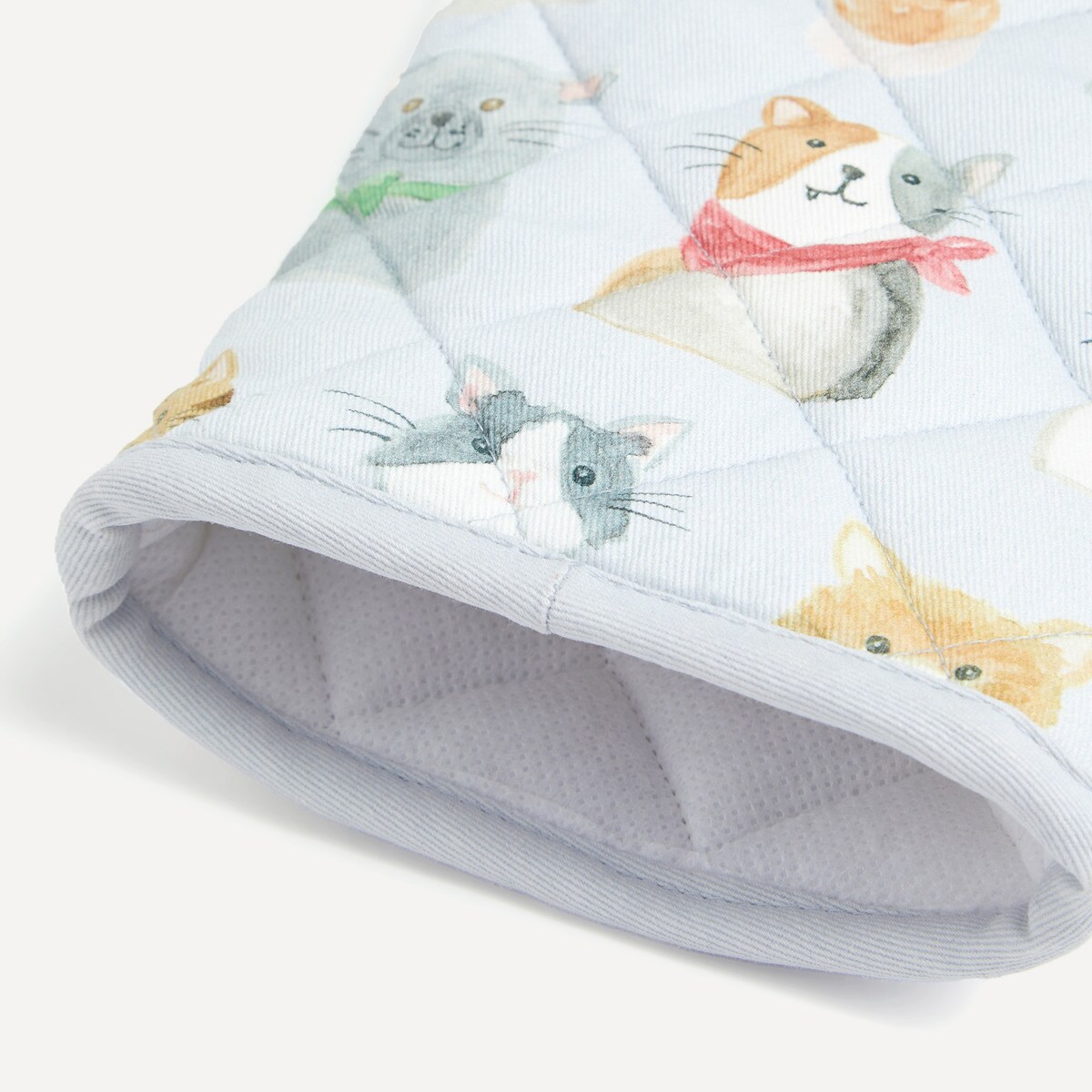 Conjunto de Luva e Pega em Algodão Gatinhos Multicolor-2