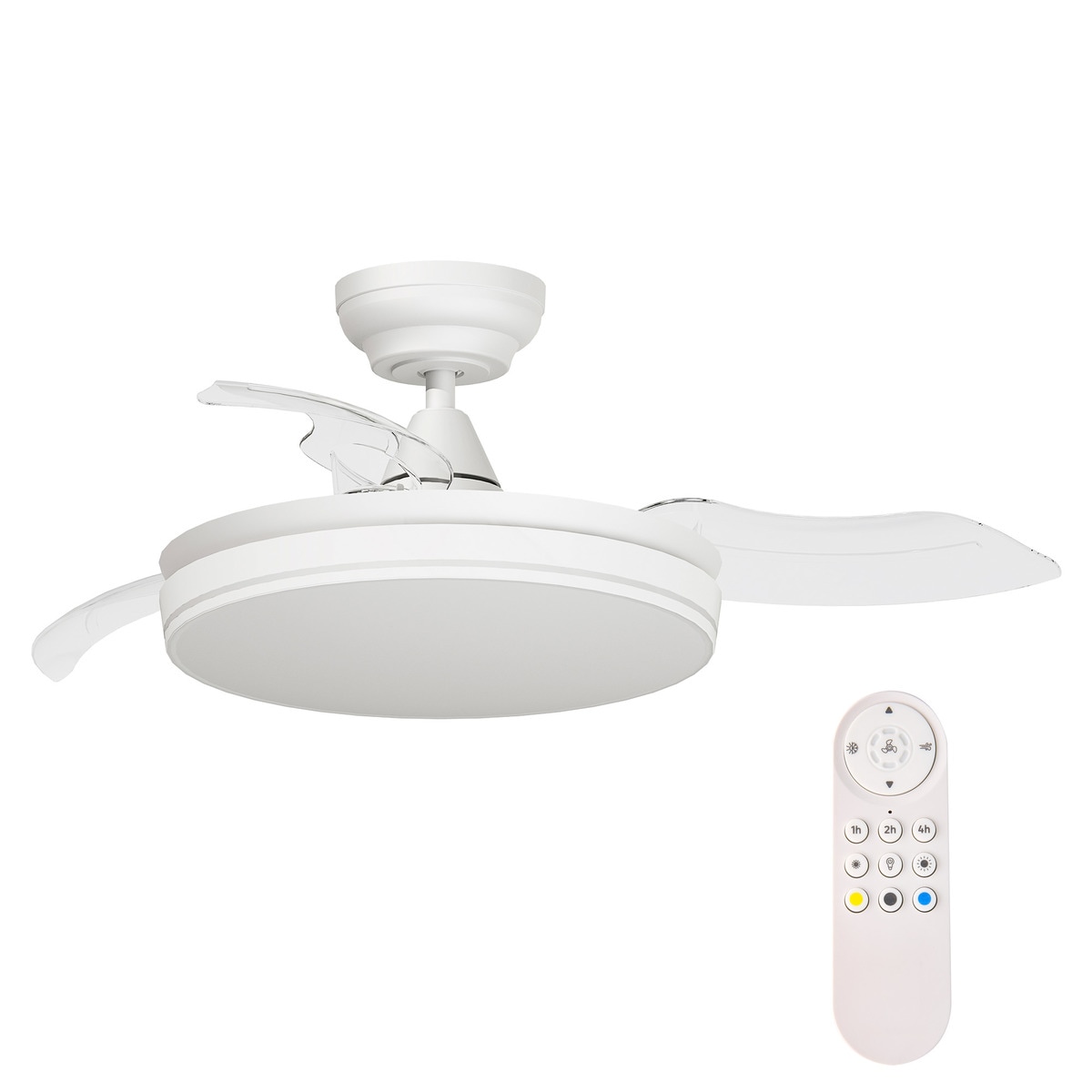Ventilador de techo 28 W Noa con luz LED integrada 20 W Ø 91 cm Blanco-2