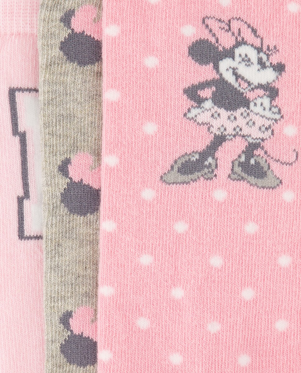 Pack de Três Pares de Meias da Minnie Mouse Rosa-2