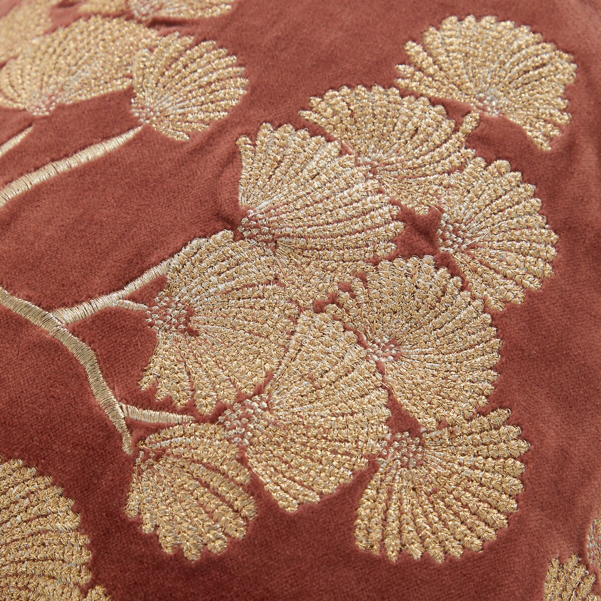 Almofada Decorativa Retangular Bordada Harmony Cobre-4