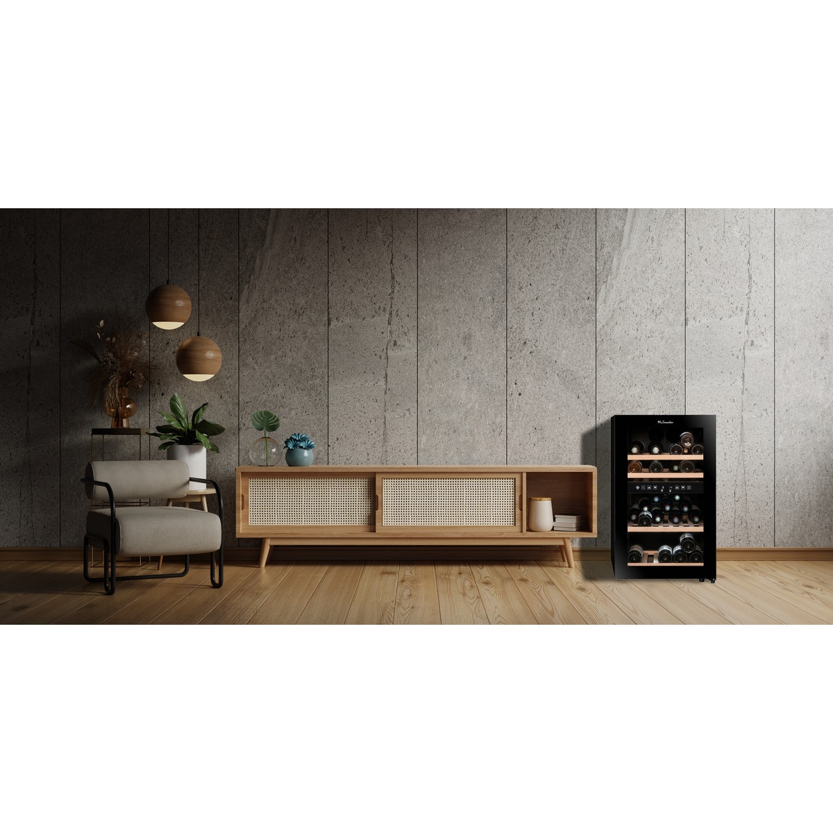 Vinoteca La Sommeliere para 45 botellas - SLS45DZ Negro-2