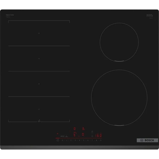 Placa de Indução Bosch Serie 6 PIX631HC1E de 4 Zonas e de 60 cm - Preto Preto-1