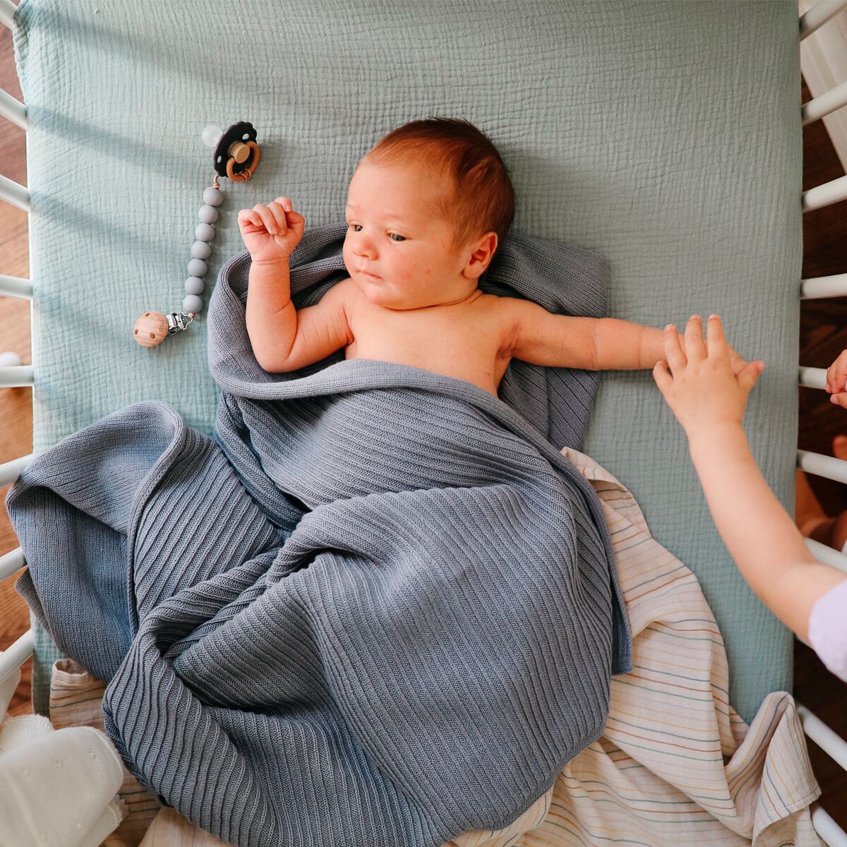 Chupetas de Tetina Redonda Daisy de Silicone - 2 Unid. Azul Luminoso-4